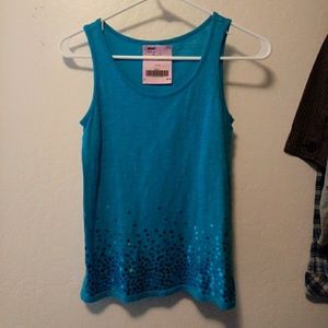 Justice size 14 teal burnout tank top